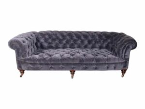 Blue Velvet 3 Seater Chesterfield sofa for Hire