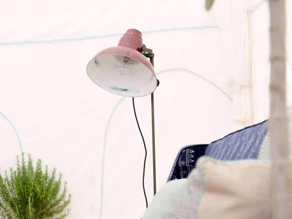 Distressed metal floor lamp for Hire