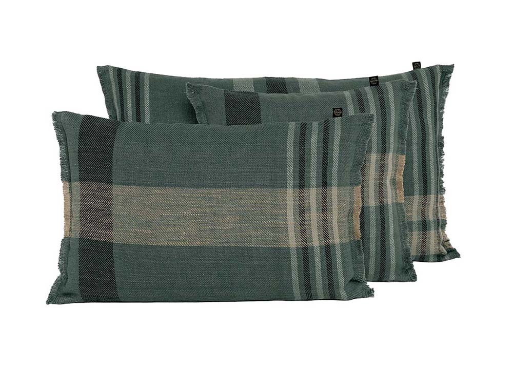 Washed Linen Plaid Cushions for Hire