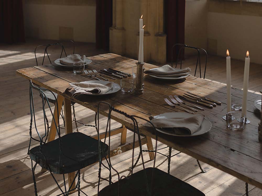 Vintage Wooden Trestle Table Hire