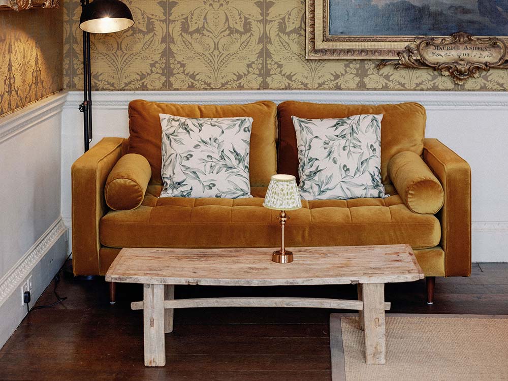 Gold Velvet Sofa for Hire