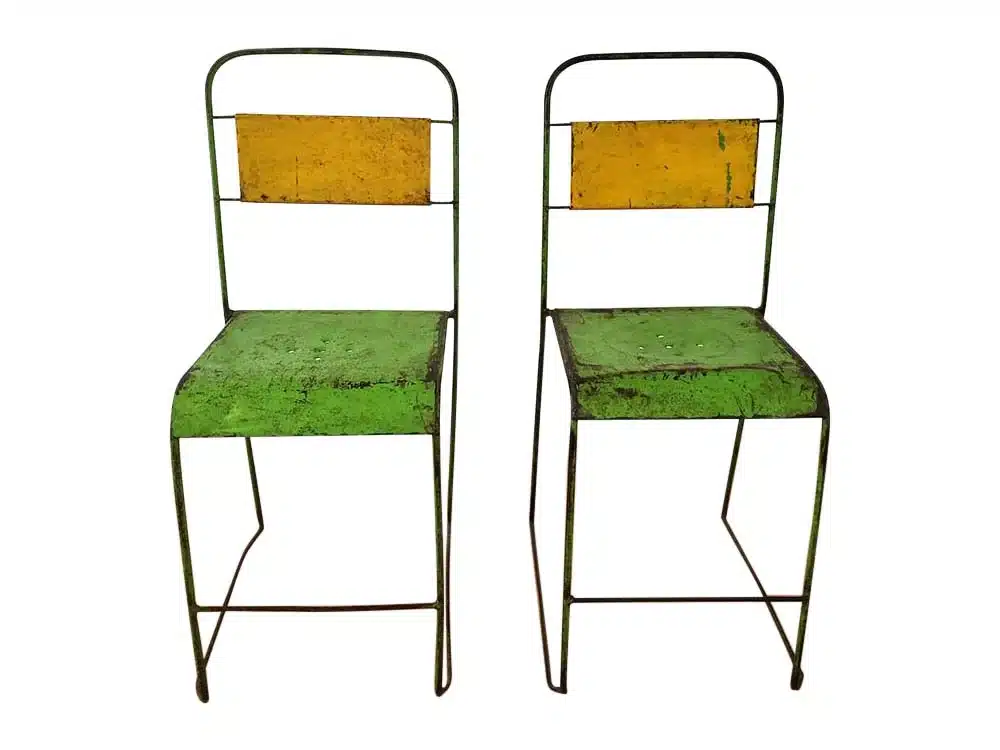 Vintage Metal Chairs for Hire