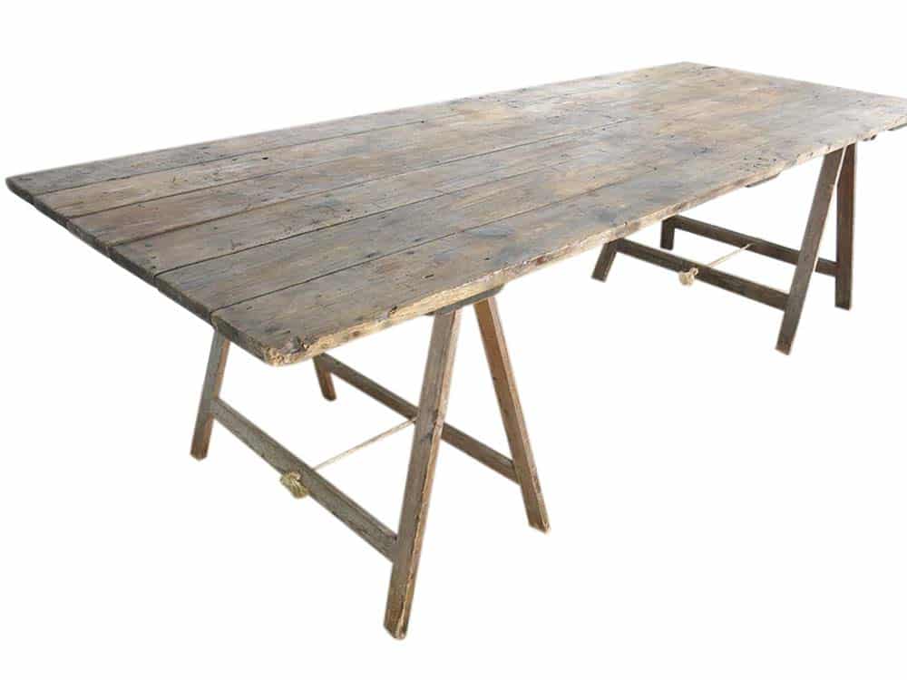 Vintage Wooden Trestle Table Hire