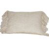 Cannes Cream 1 a Cream & White Stripe Linen Cushions for Hire