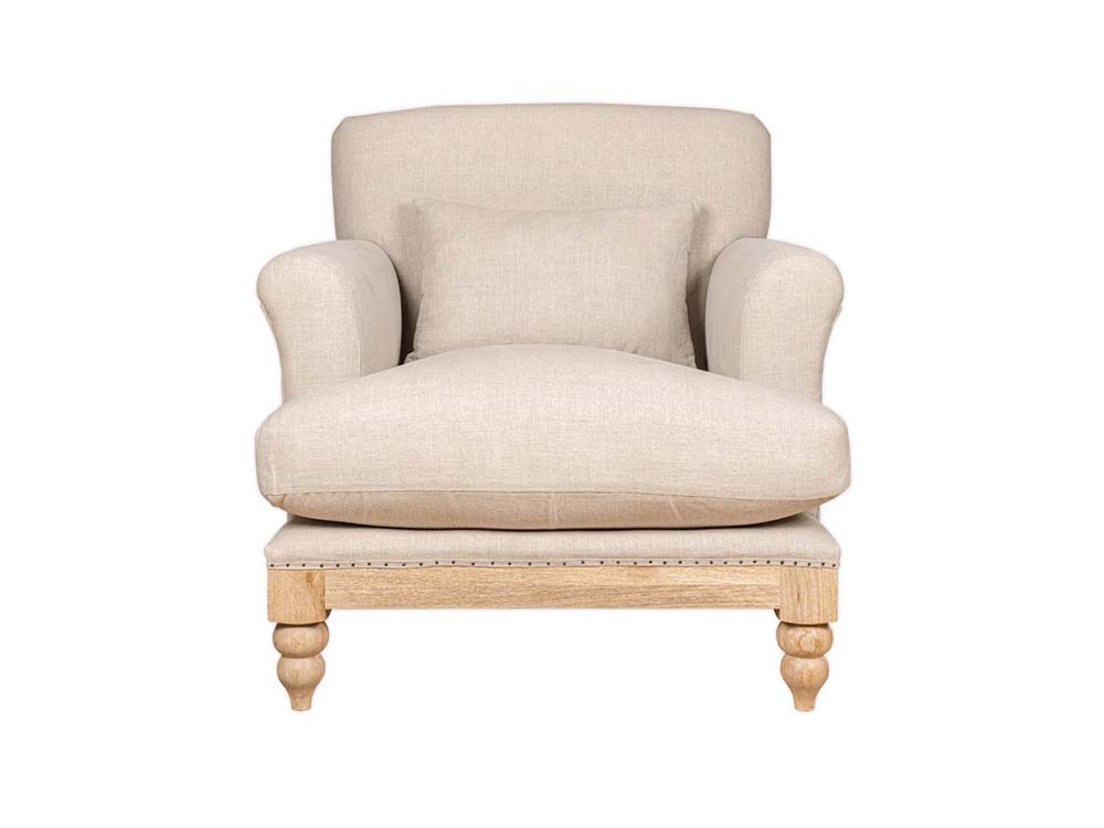 Linen Upholstered Armchair for Hire