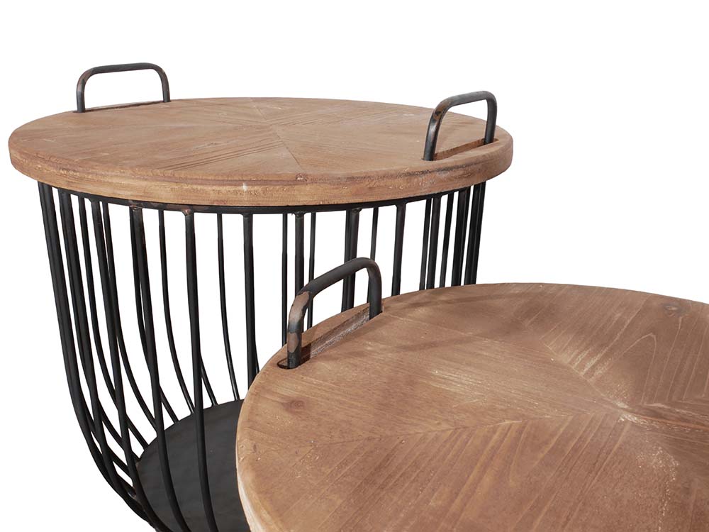Iron & Wood Coffee Tables for Hire