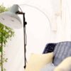 Distressed metal floor lamp for Hire