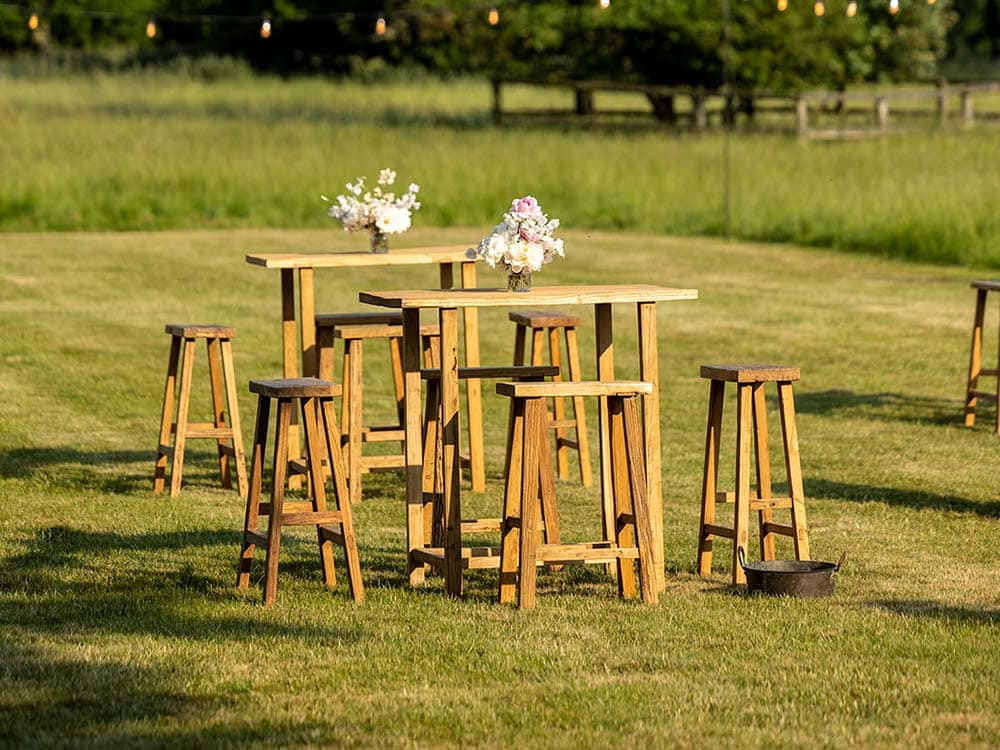 Rustic Wooden Stools for Hire