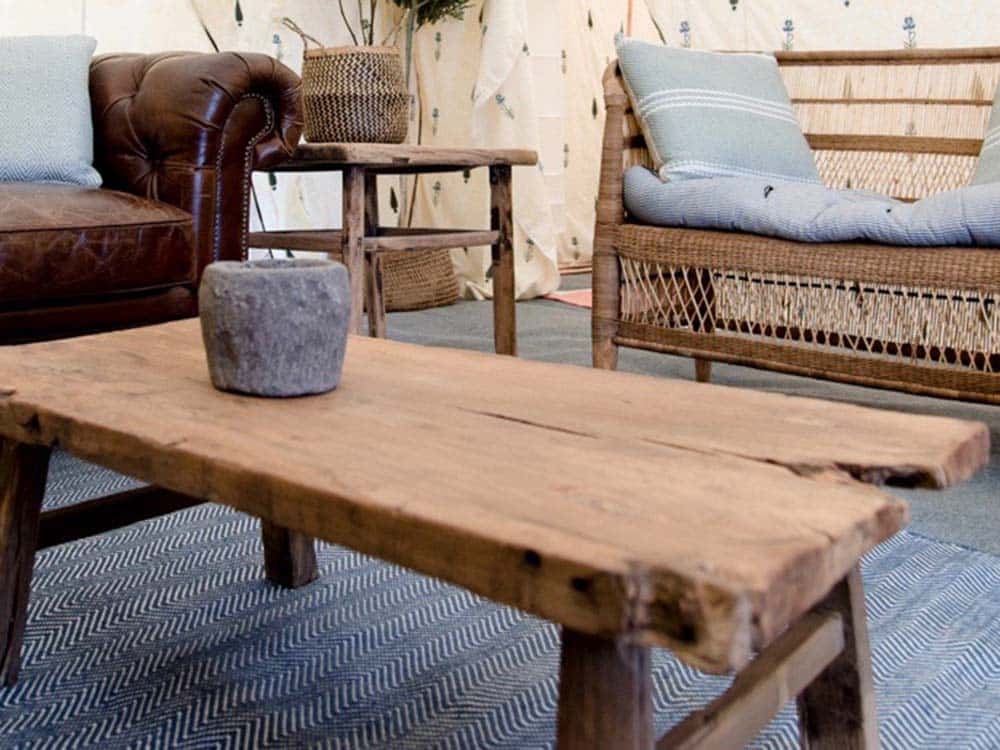 Antique Elm Coffee Table for Hire