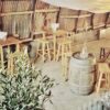 Rustic Wooden Table and Stools for Hire Rustic Wooden Poseur Table for Hire