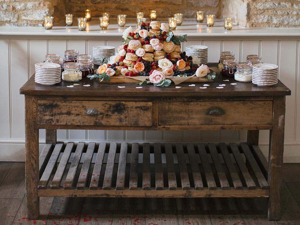 Distressed Solid Wood Table for Hire