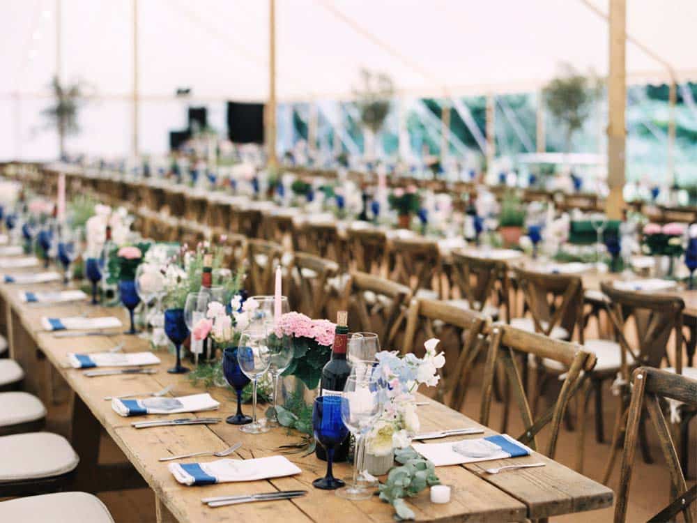 Wooden Cross Back Chair Hire Scotland
