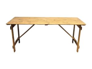 Wooden Trestle Table for Hire Scotland