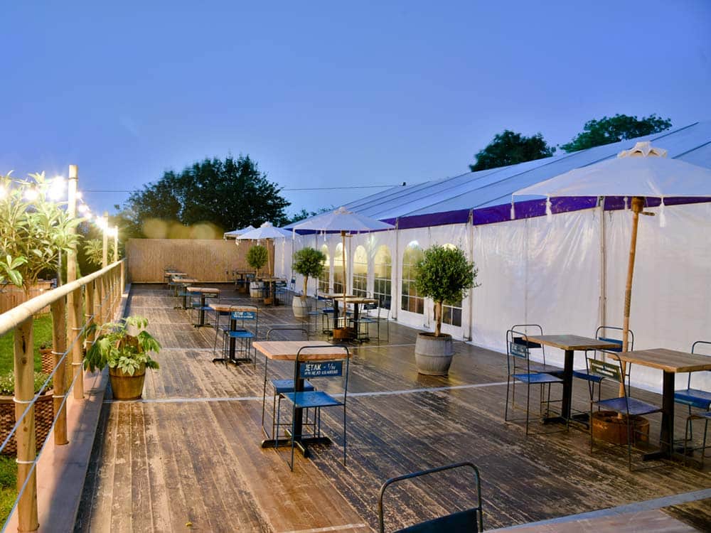 White Linen Parasol for Hire