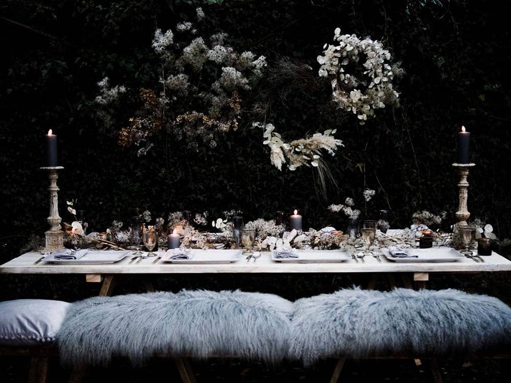 Whitewashed Trestle Tables for Hire Devon, South West