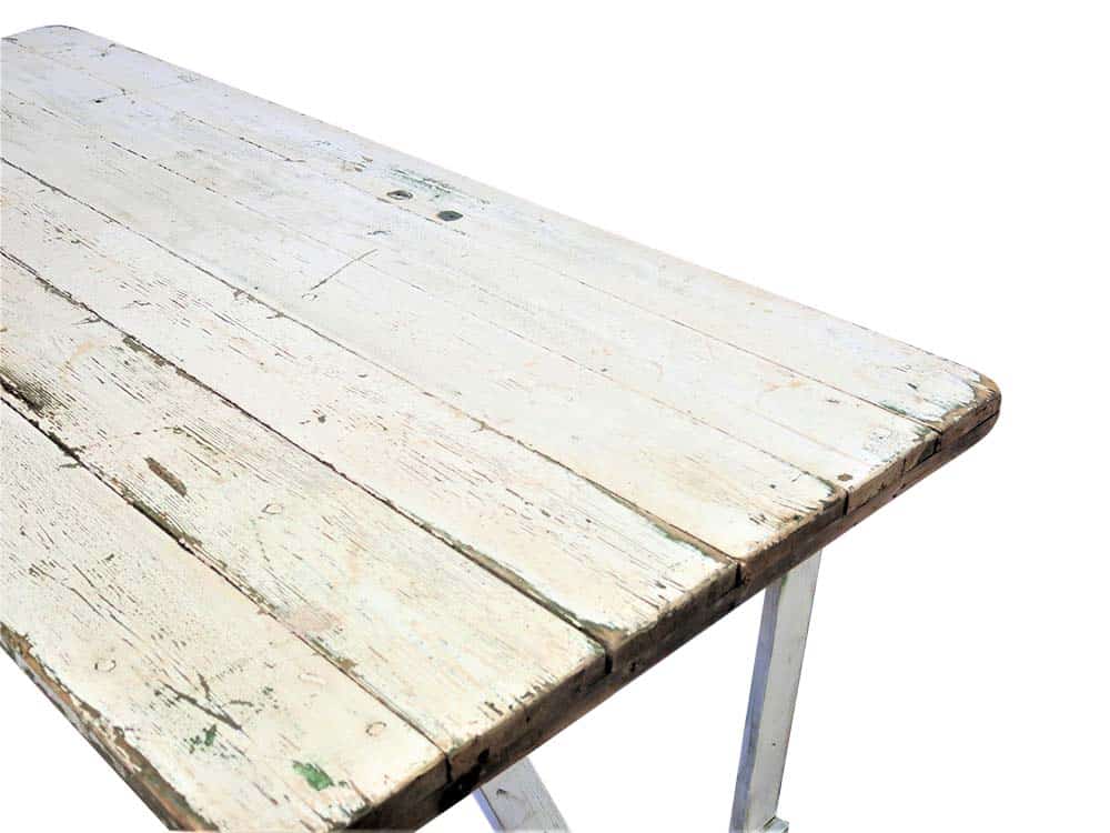 Worn White Table for Hire Scotland