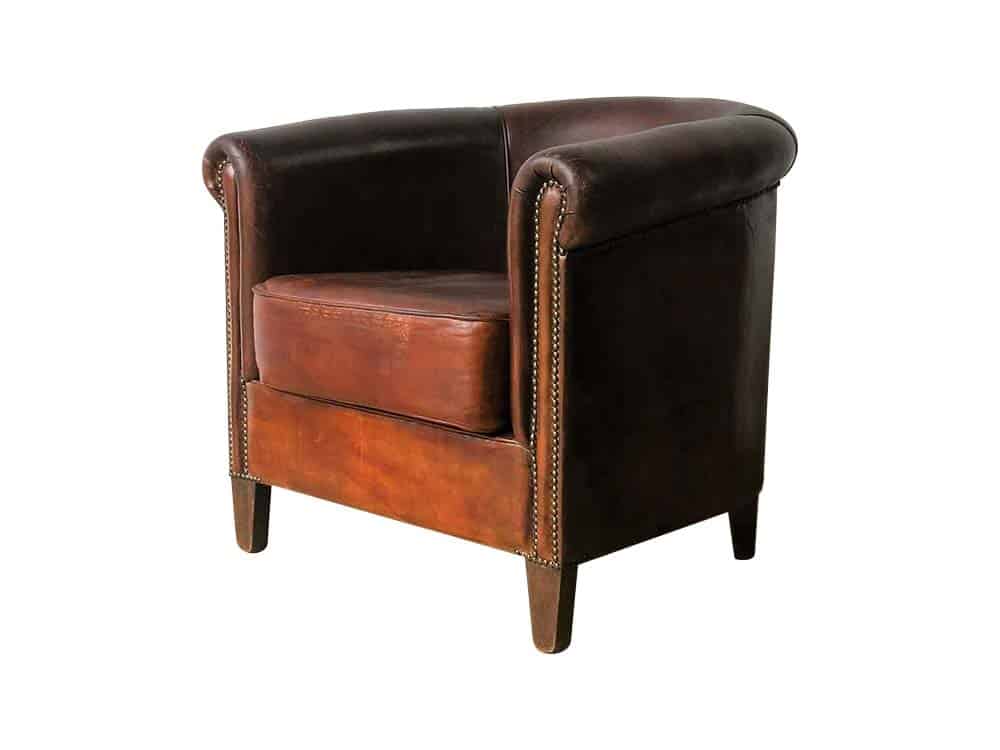 Distressed Leather Chair for Hire Scotland