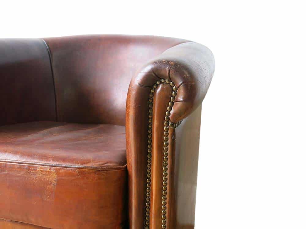 Distressed Leather Chair for Hire Scotland