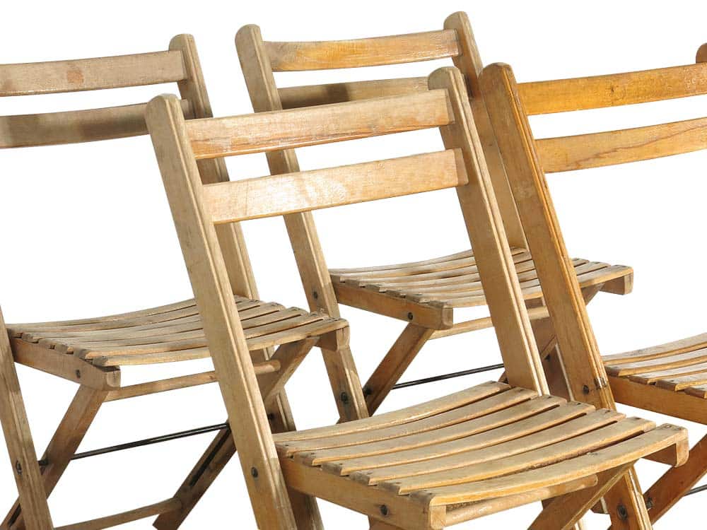 Wooden Folding Chairs for Hire