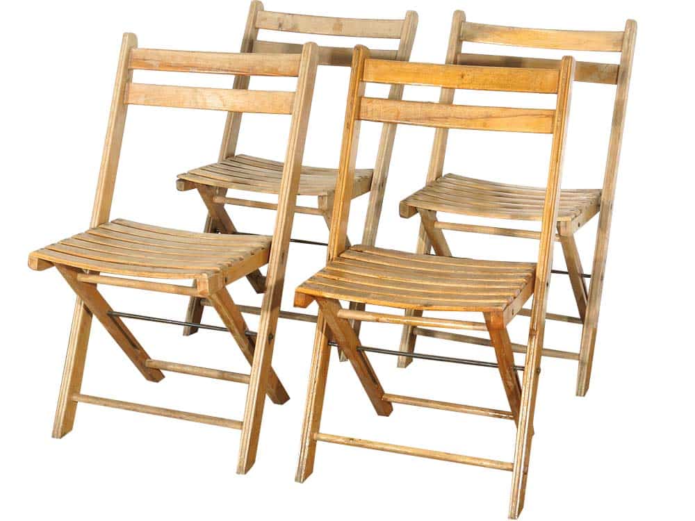 Wooden Folding Chairs for Hire