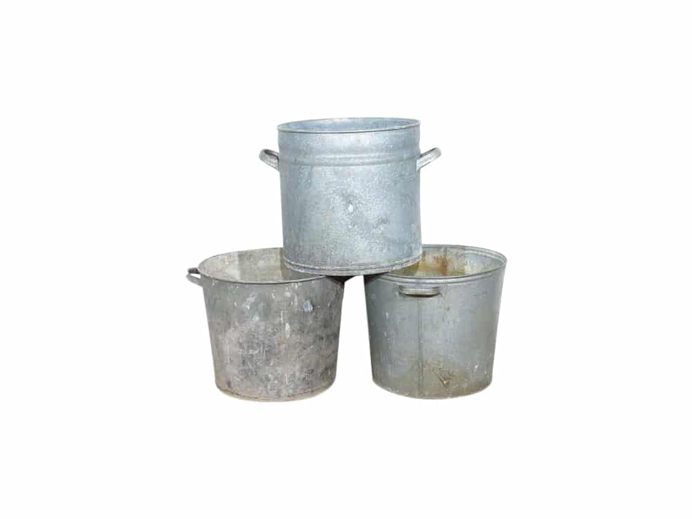 Vintage Zinc Bucket for Hire