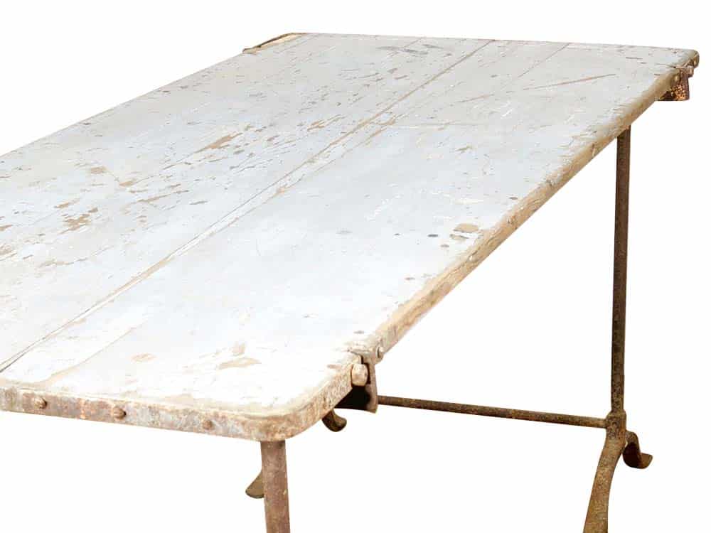 Vintage distressed painters table to hire