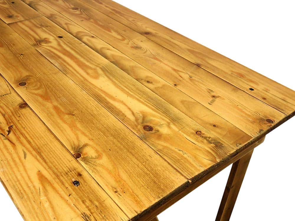 Wooden Trestle Table for Hire Scotland
