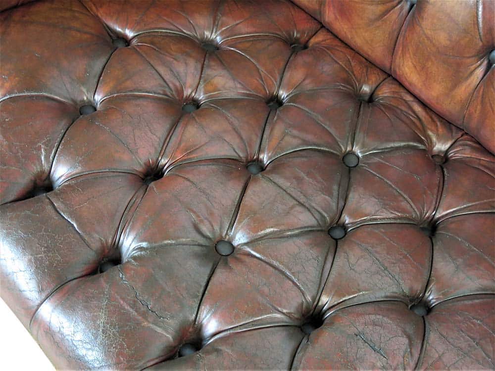 Classic Brown Leather Sofa to Hire