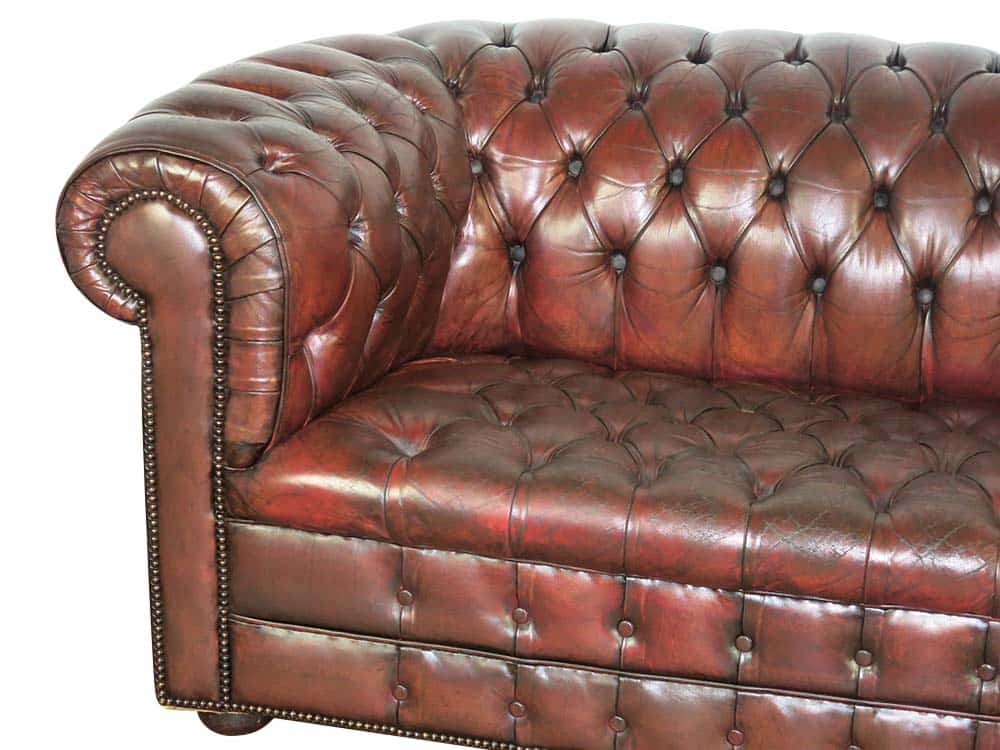 Classic Brown Leather Sofa to Hire