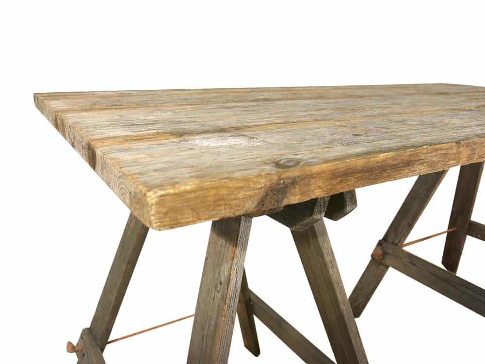 Vintage Wooden Trestle Table for Hire