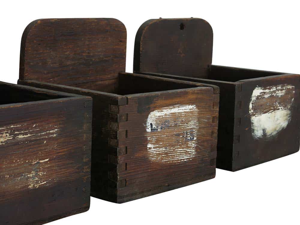 Small Vintage Wooden Boxes for Hire