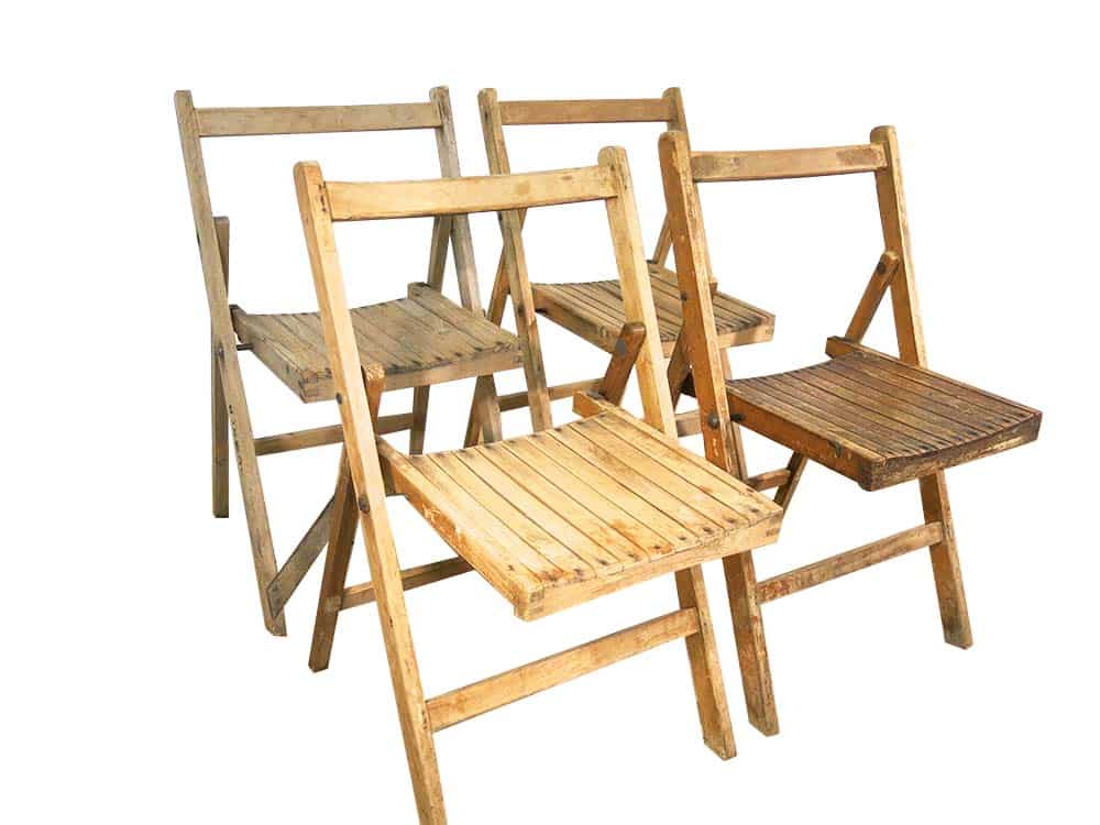 Vintage Wooden Folding Chair for Hire