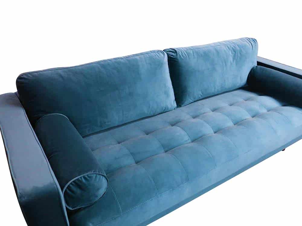 Petrol Blue sofa for Hire Edinburgh, Scotland