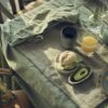 Pure Linen Napkin For Hire. Avocado Green Pure Linen Napkin For Hire. Avocado Green