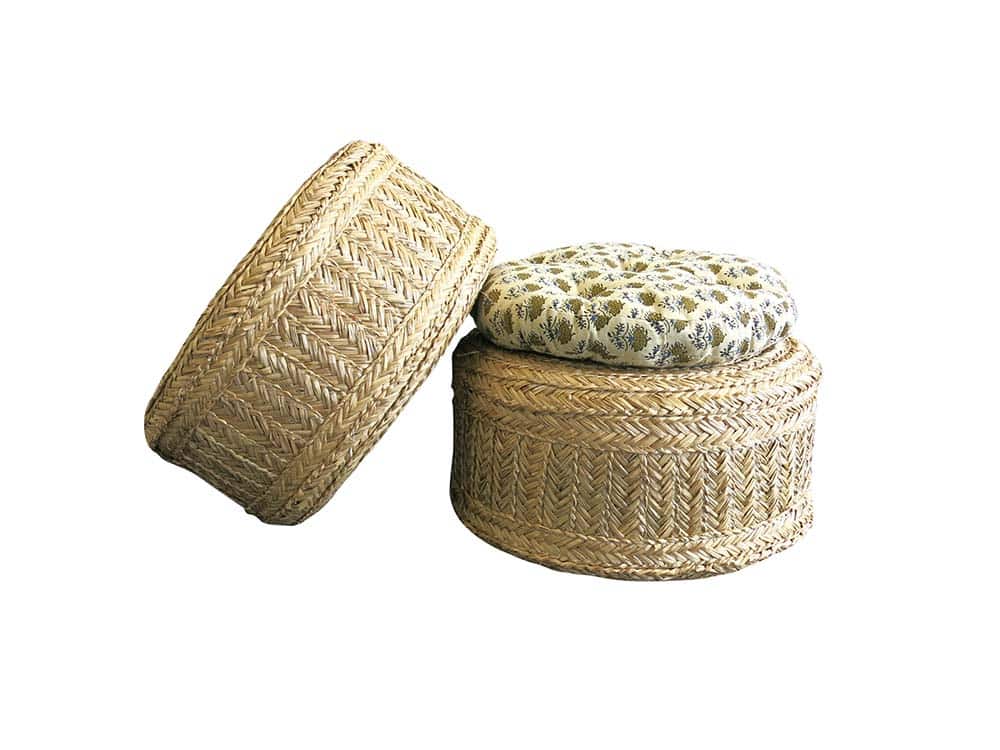Seagrass Floor Pouf Hire