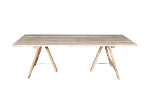 Whitewashed Rustic Trestle Tables for Hire