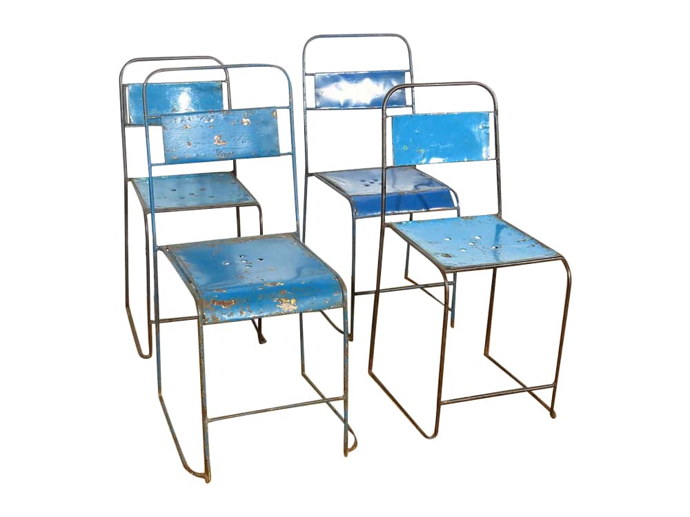 Vintage Metal Chairs for Hire