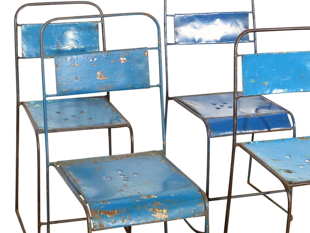 Vintage Metal Chairs for Hire