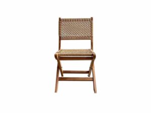 Wood and Rattan Folding Chairs for Hire
