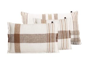 Washed Linen Plaid Cushions for Hire