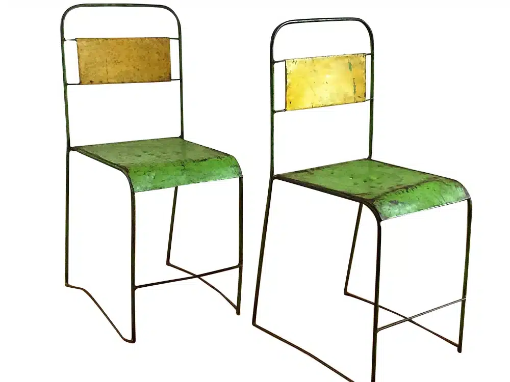 Vintage Metal Chairs for Hire