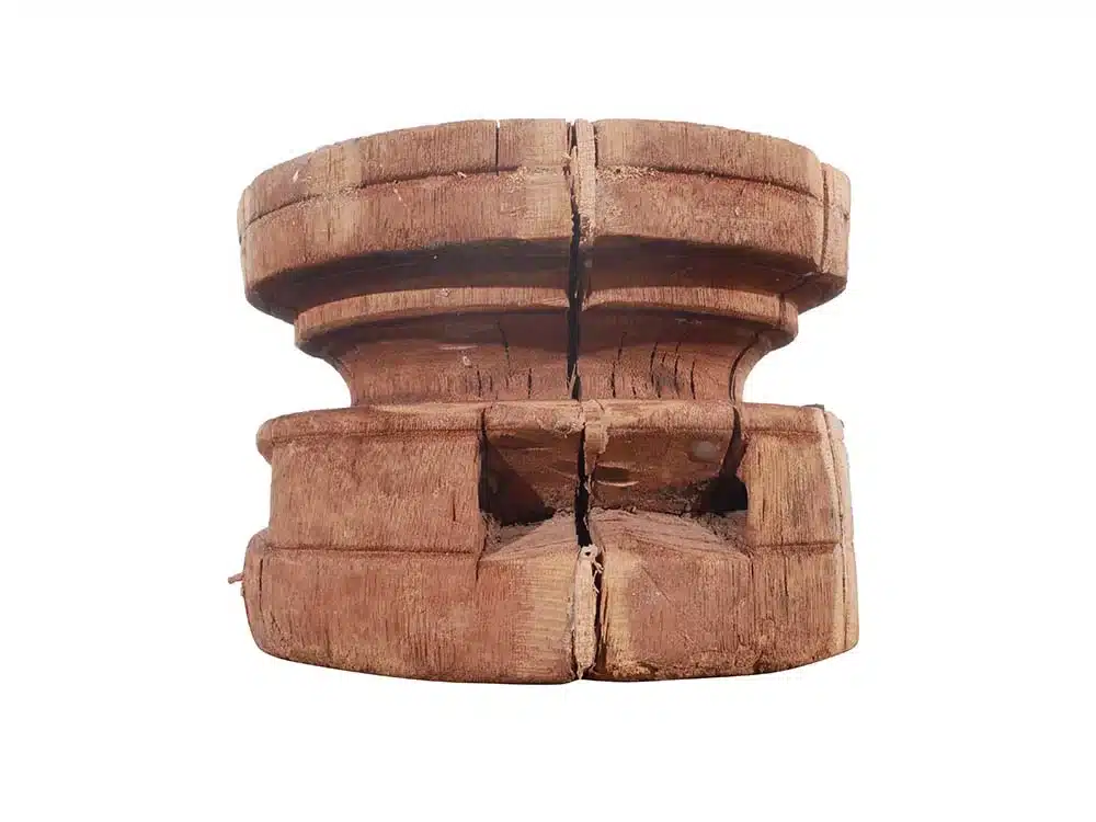 Indian Wooden Candlestick Holders