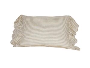 Cream & White Stripe Linen Cushions for Hire