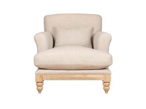 Linen Upholstered Armchair for Hire