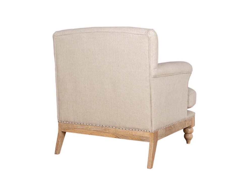 Linen Upholstered Armchair for Hire