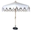 White and Black Parasol for Hire
